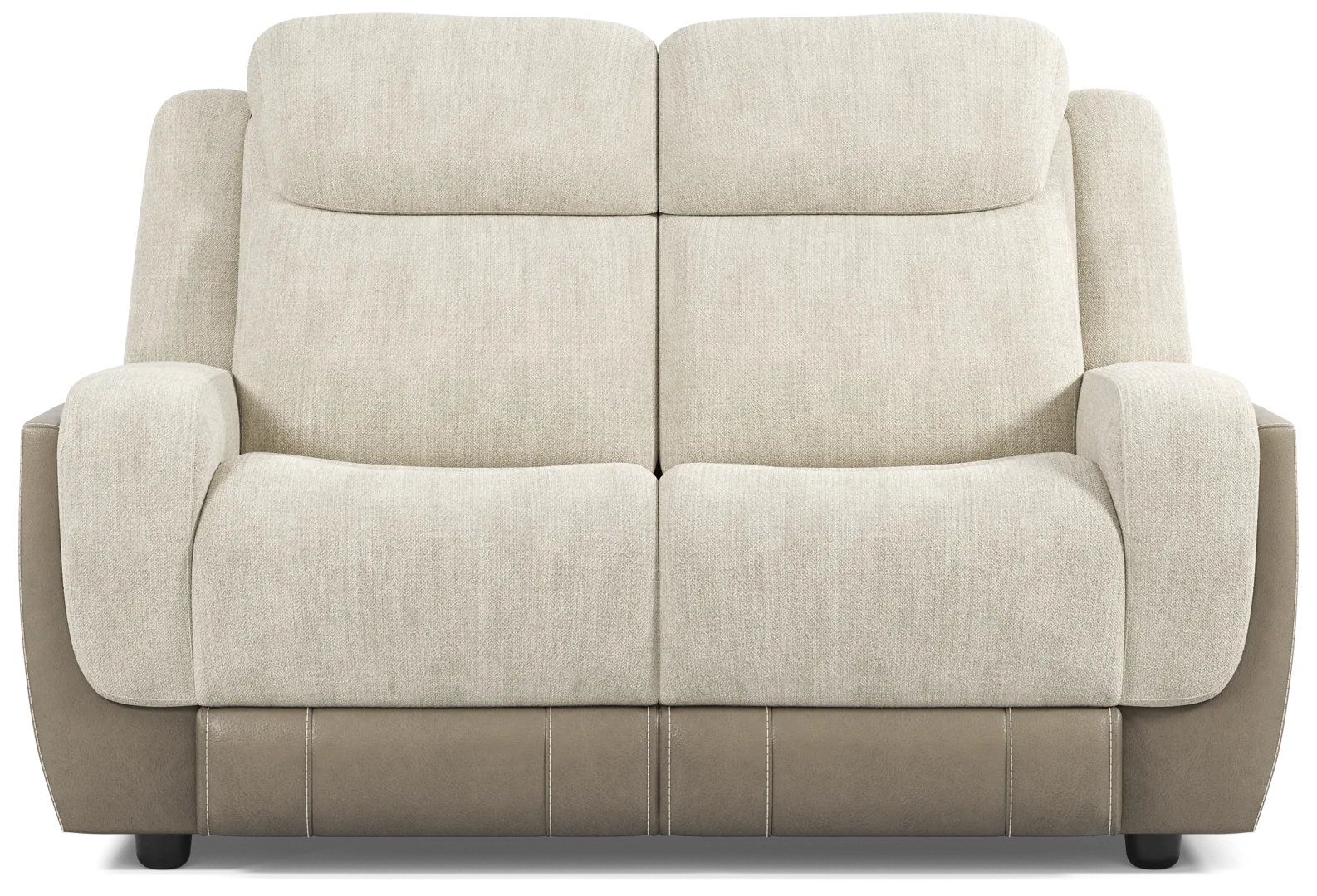 beige stationary loveseat