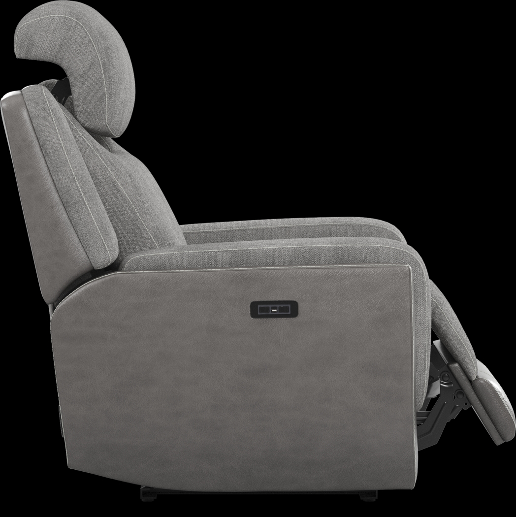 State Street Gray 8 Pc Dual Power Reclining Living Room - Thumbnail - Image 19