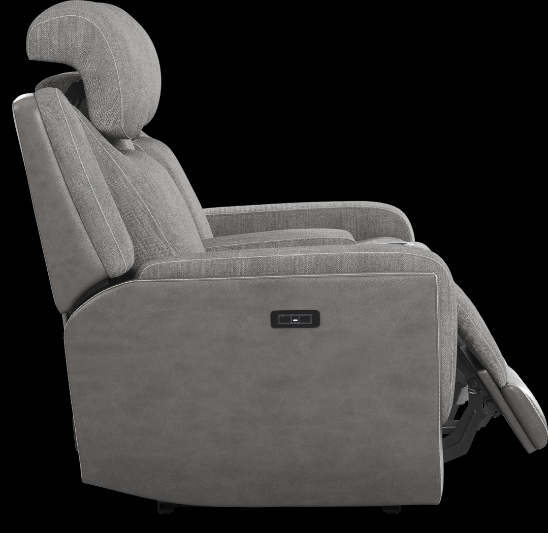 State Street Gray 7 Pc Dual Power Reclining Living Room - Thumbnail - Image 15