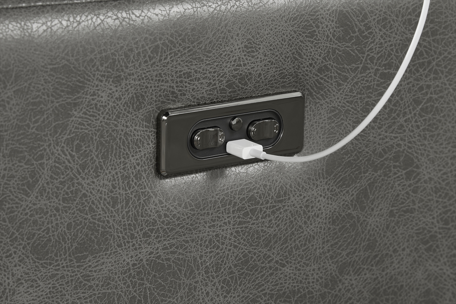 State Street Gray 7 Pc Dual Power Reclining Living Room - Thumbnail - Image 5