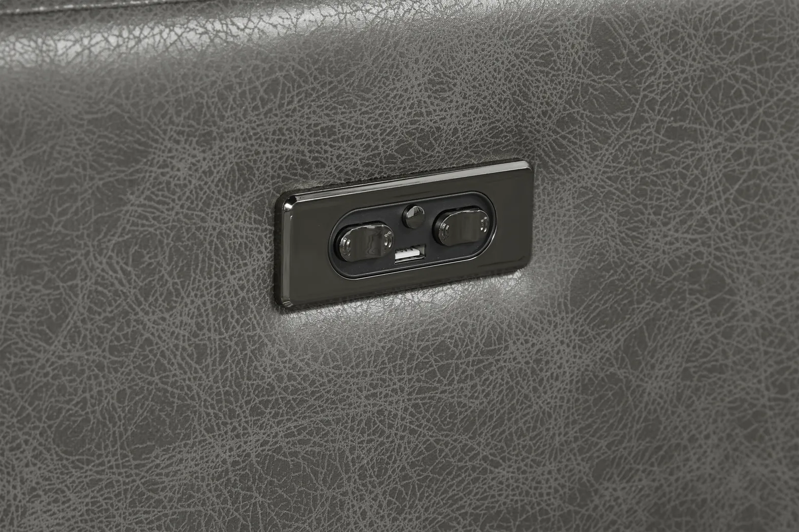 State Street Gray Dual Power Reclining Sofa - Image 9