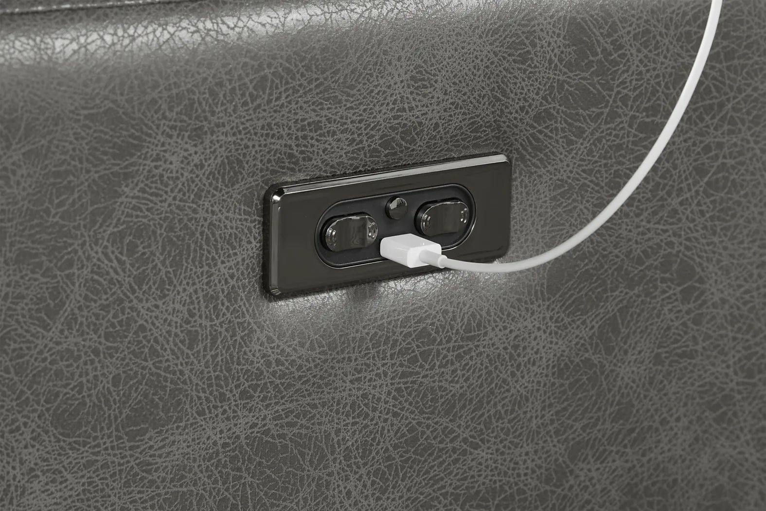 State Street Gray Dual Power Reclining Sofa - Image 10