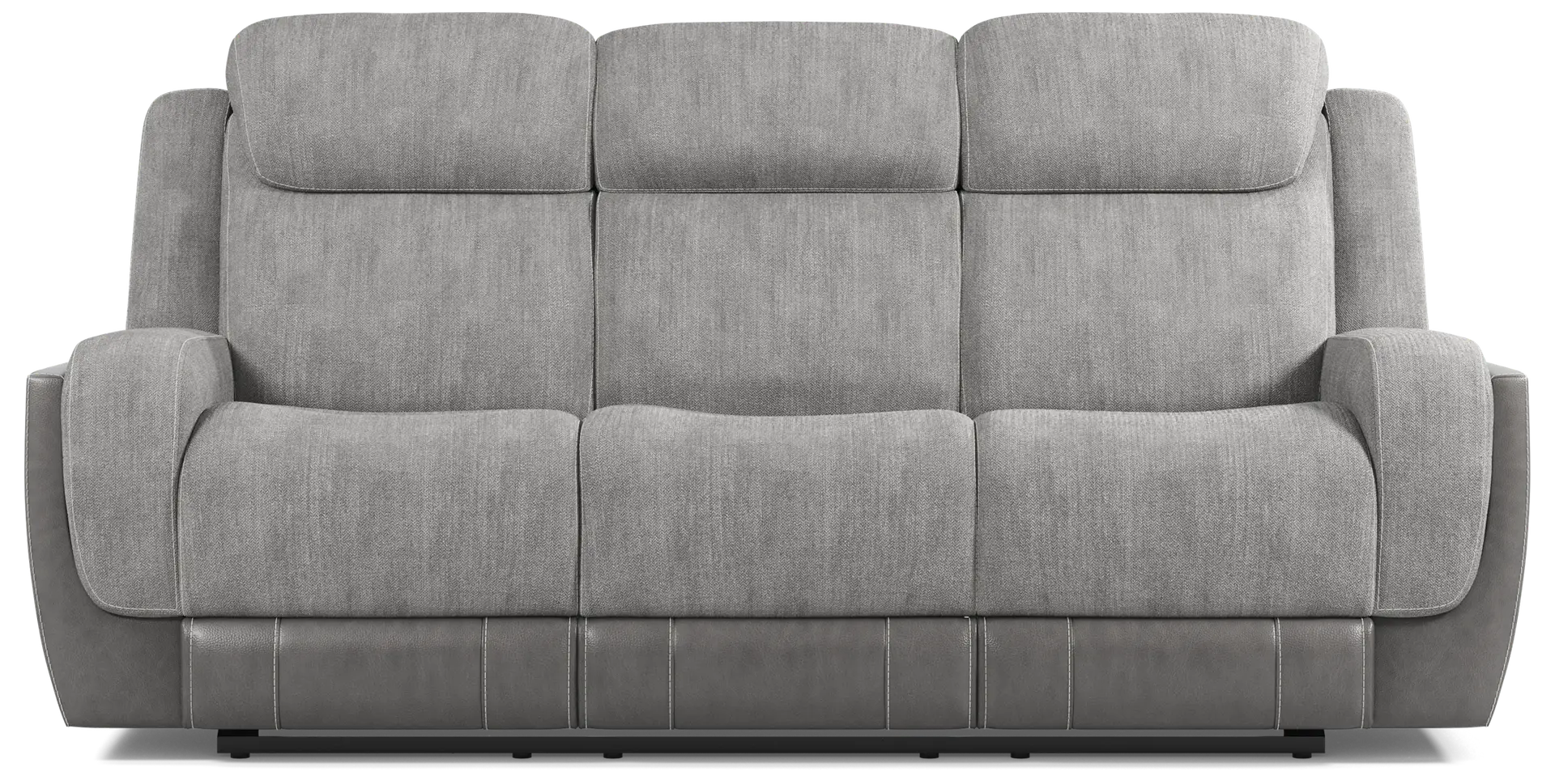 gray dual power reclining sofa