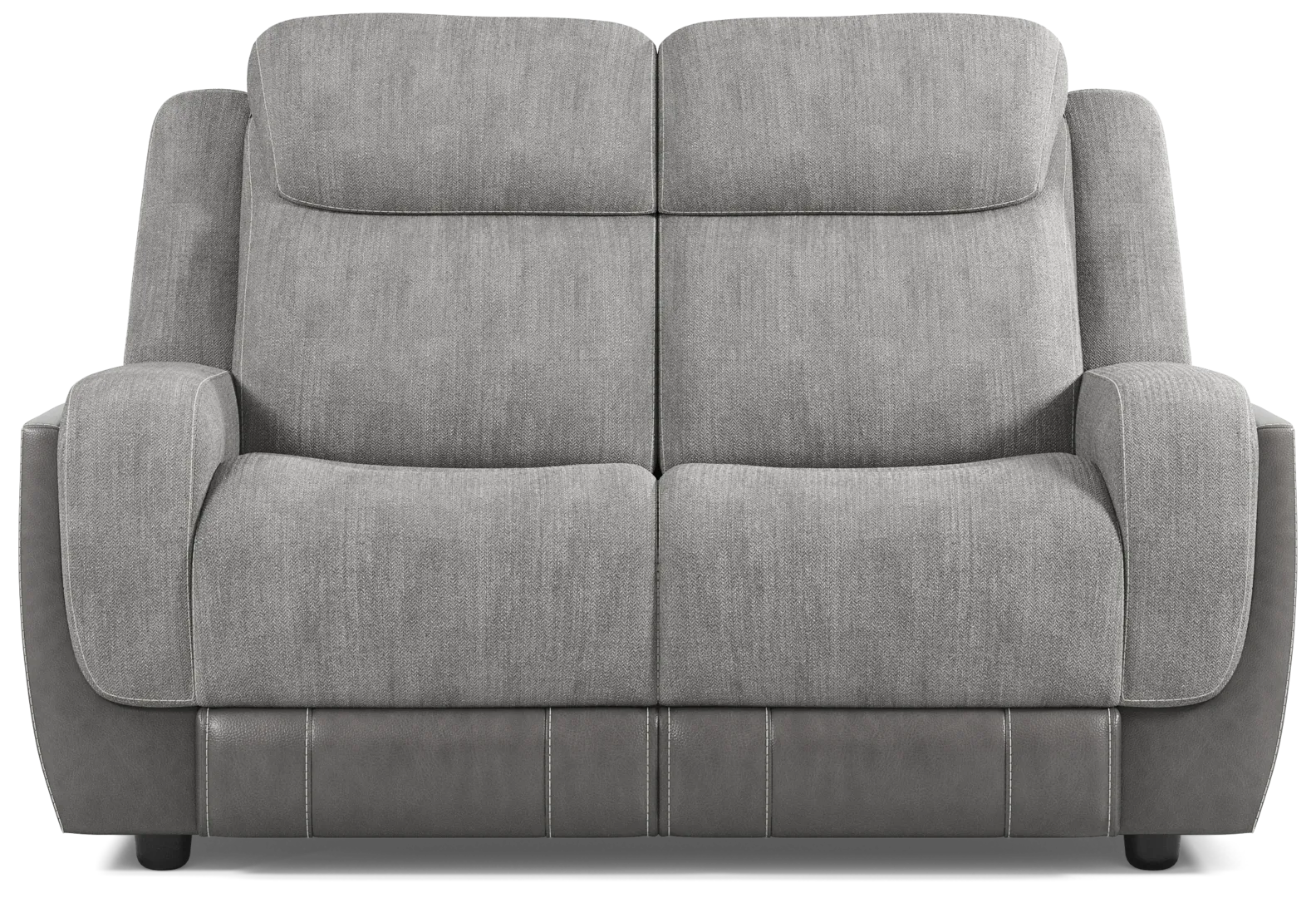 gray stationary loveseat