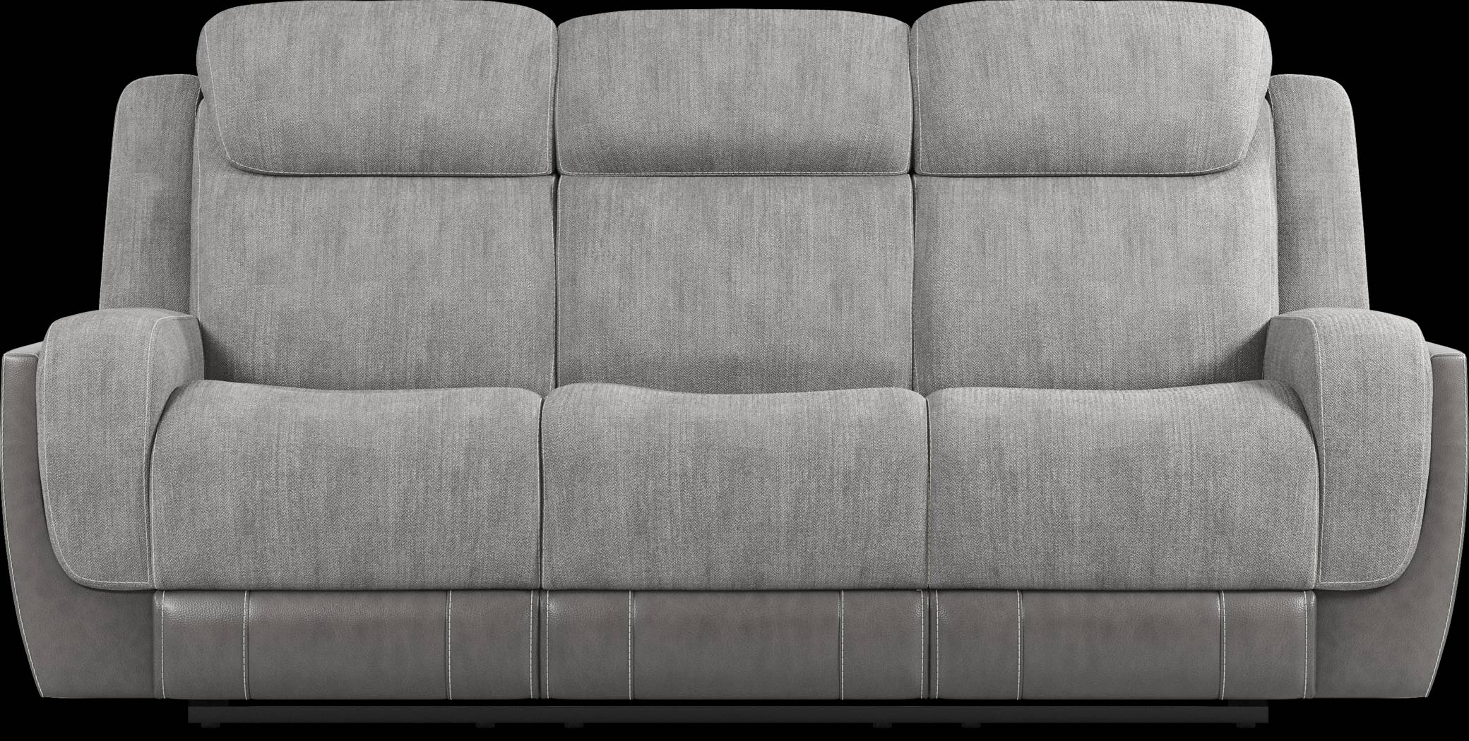 State Street Gray 5 Pc Living Room with Reclining Sofa - Thumbnail - Image 2