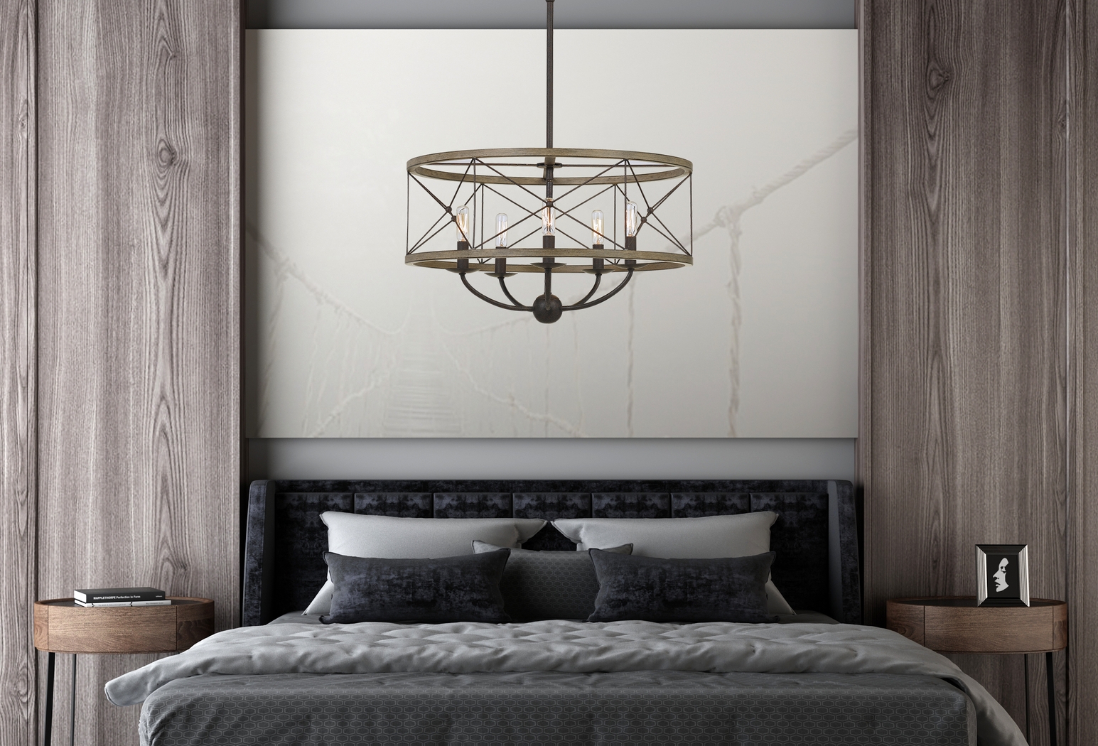 Stauffer Lane Black Chandelier - Thumbnail - Image 3