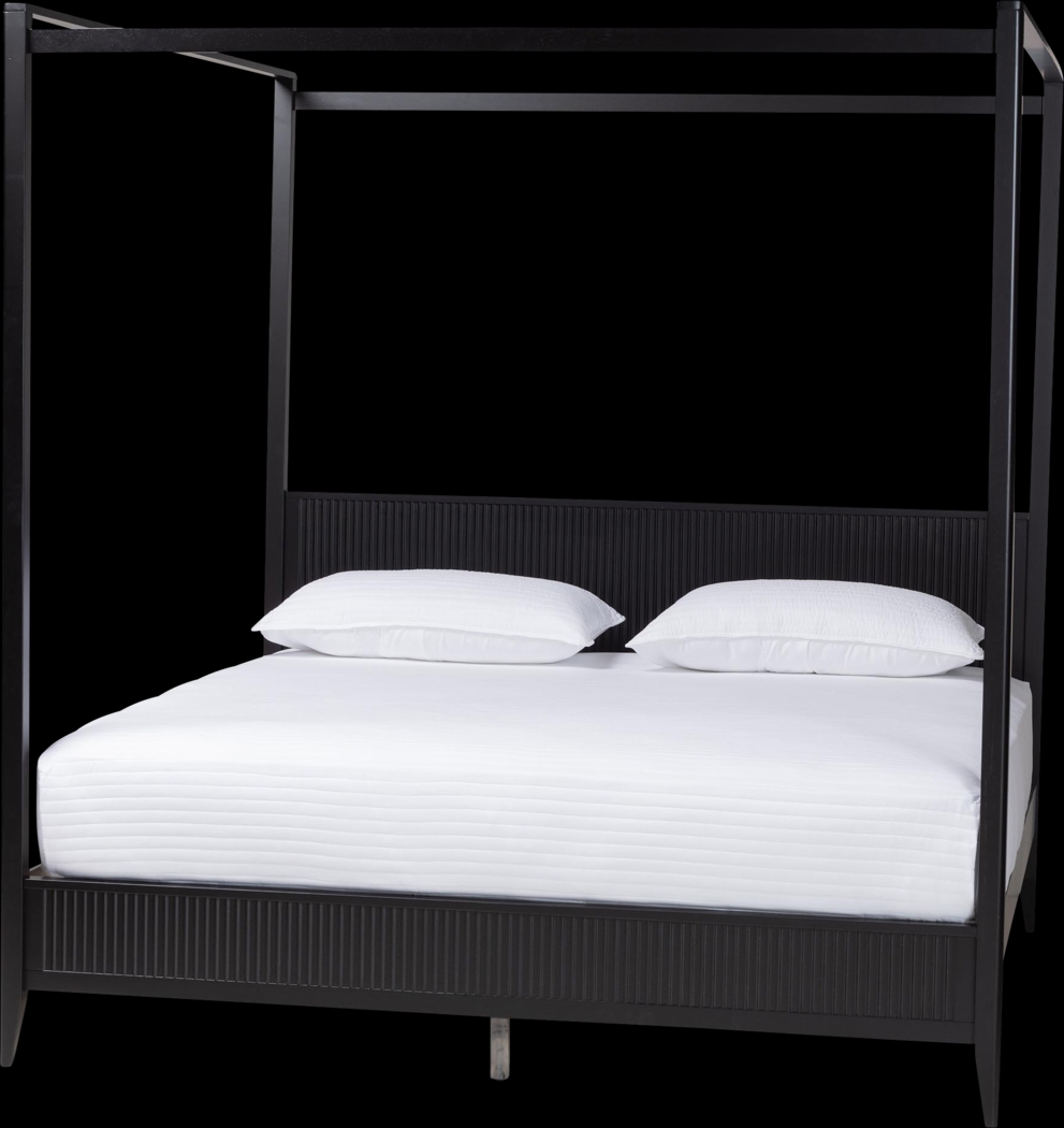 Steagall Black King Canopy Bed - Thumbnail - Image 1