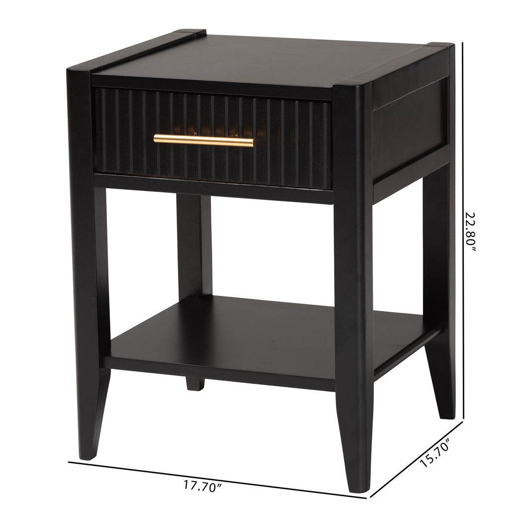 Steagall Black Nightstand - Thumbnail - Image 3