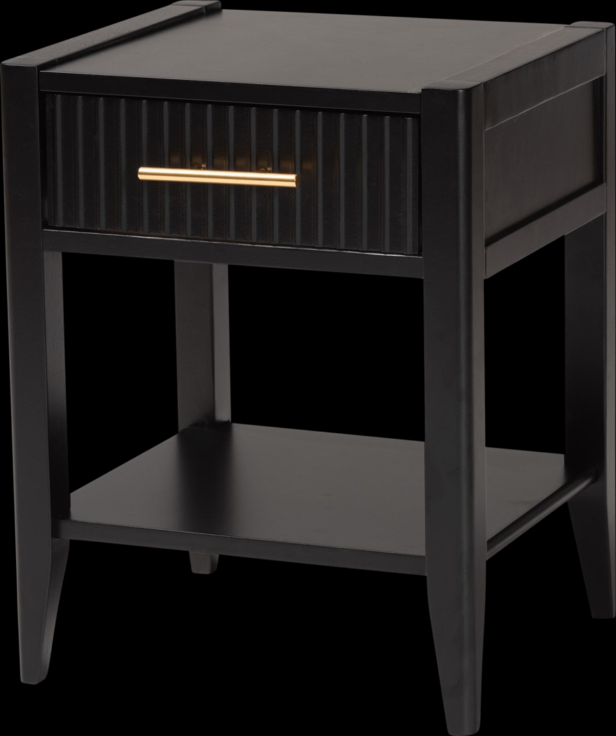 Steagall Black Nightstand - Thumbnail - Image 1