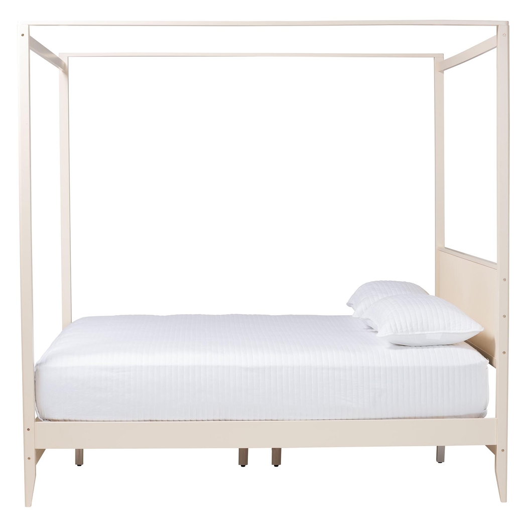 Steagall Ivory King Canopy Bed - Thumbnail - Image 3