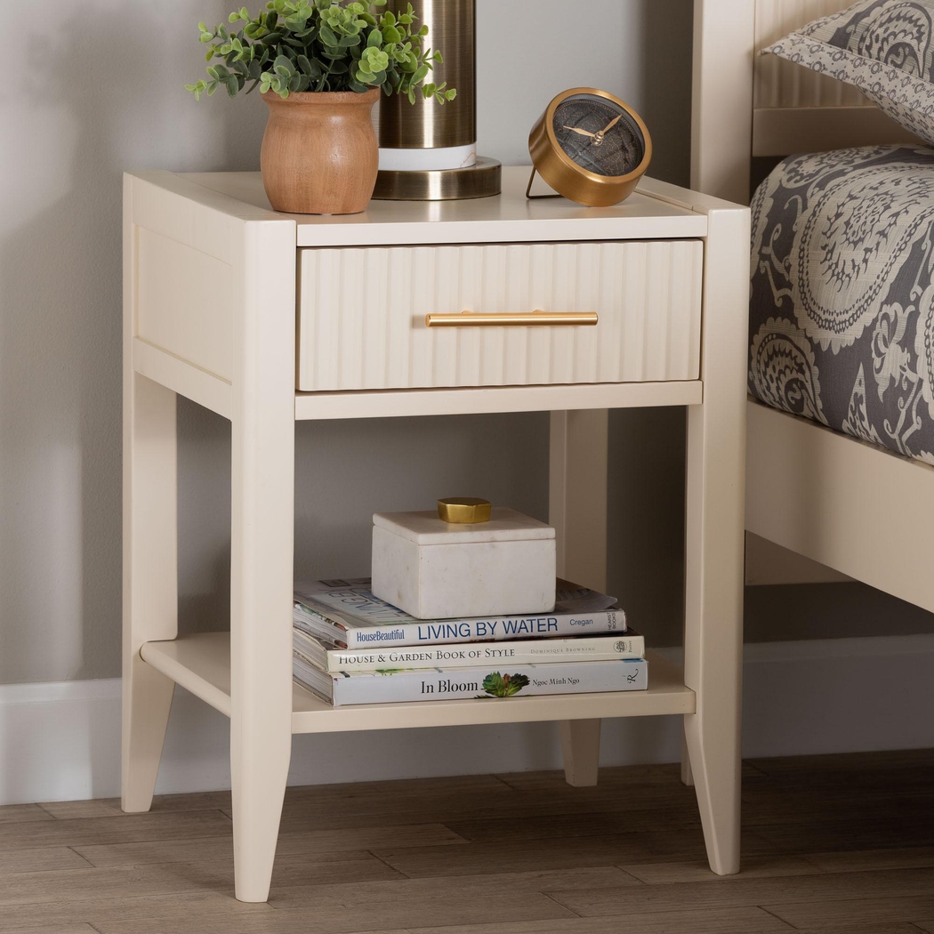 Steagall Ivory Nightstand - Thumbnail - Image 2