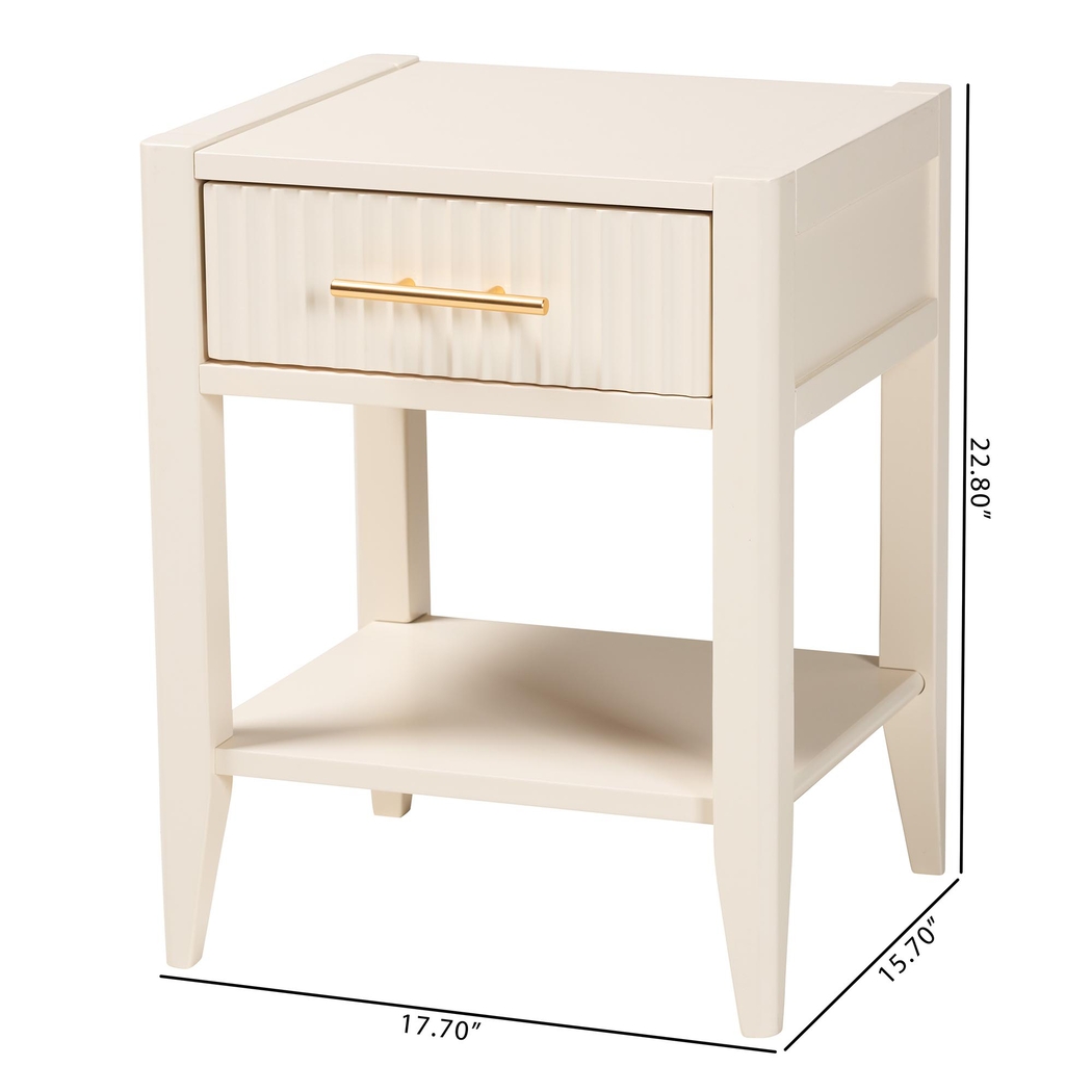 Steagall Ivory Nightstand - Thumbnail - Image 3