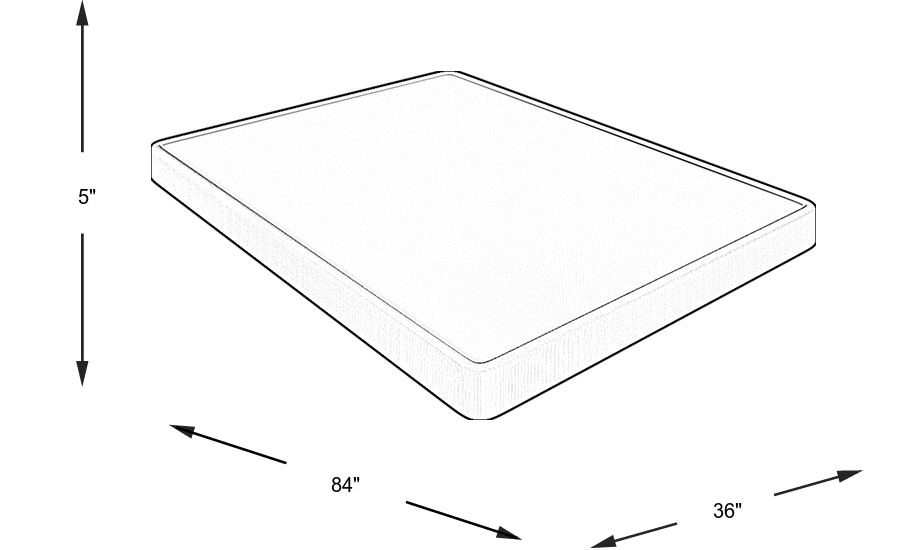 Dimension Image. Please refer to the Dimension Tab on this page for dimension details.