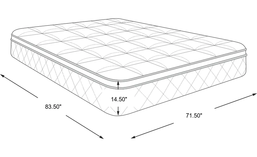 Dimension Image. Please refer to the Dimension Tab on this page for dimension details.