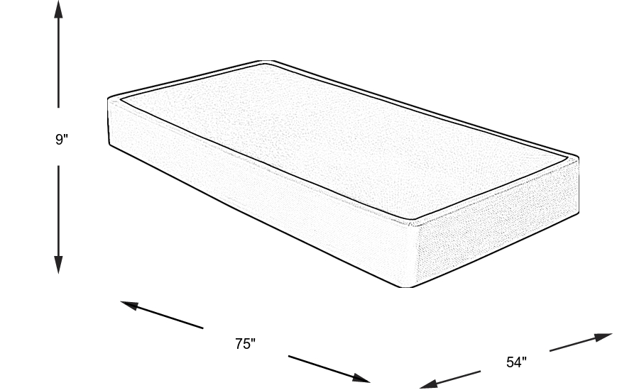 Dimension Image. Please refer to the Dimension Tab on this page for dimension details.