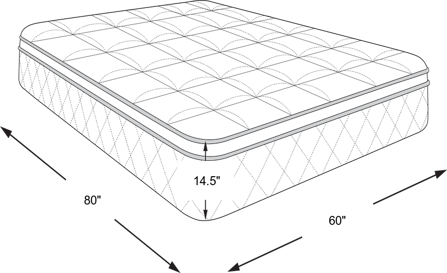 Dimension Image. Please refer to the Dimension Tab on this page for dimension details.