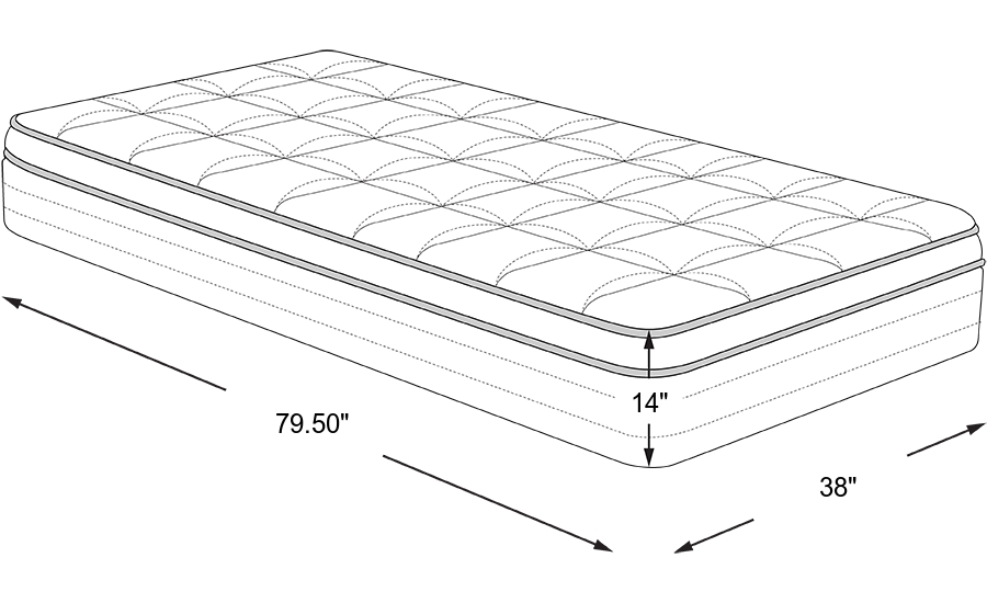 Dimension Image. Please refer to the Dimension Tab on this page for dimension details.