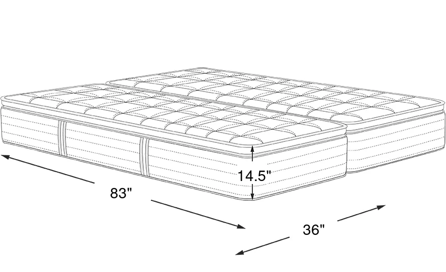 Dimension Image. Please refer to the Dimension Tab on this page for dimension details.