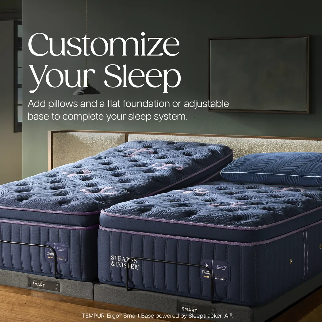 Stearns & Foster Legacy Medium Euro Pillow Top II Queen Mattress - Image 6