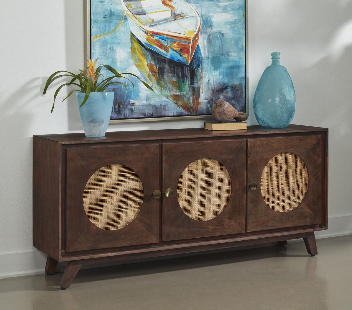 Steedsfort Brown Credenza - Thumbnail - Image 2