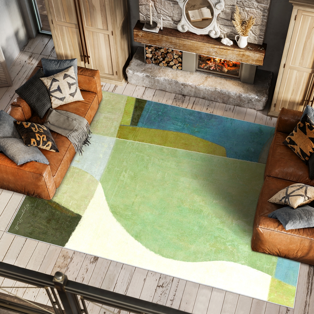 Steelriver Green 7'7 x 10'5 Rug - Thumbnail - Image 2