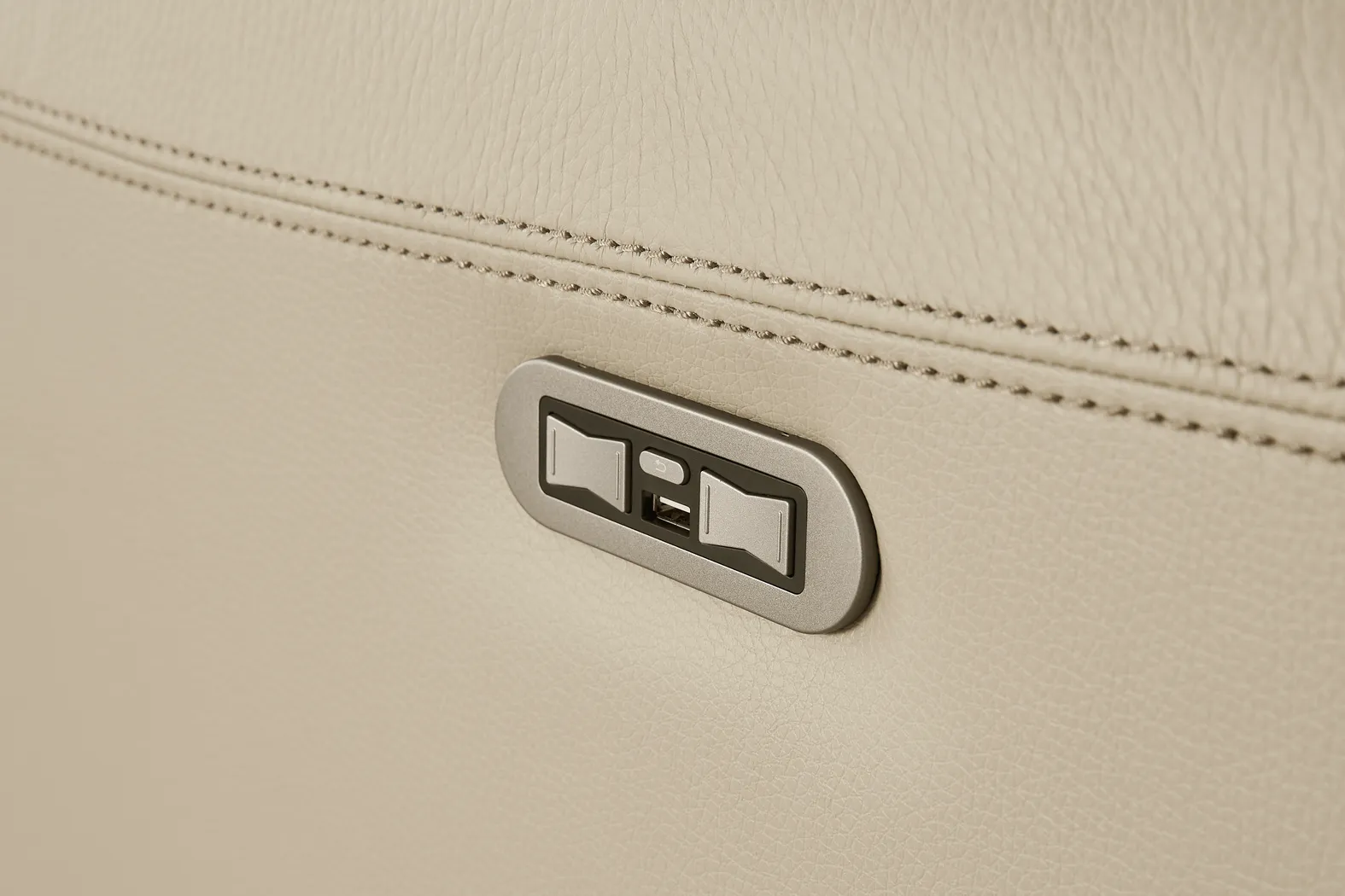 Stefano Taupe Leather 8 Pc Dual Power Reclining Sectional Living Room - Thumbnail - Image 5