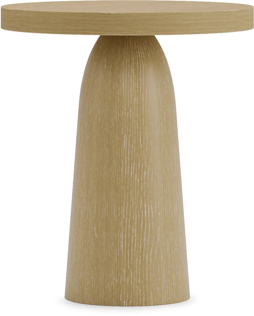 Stefano Taupe Round End Table - Thumbnail - Image 2