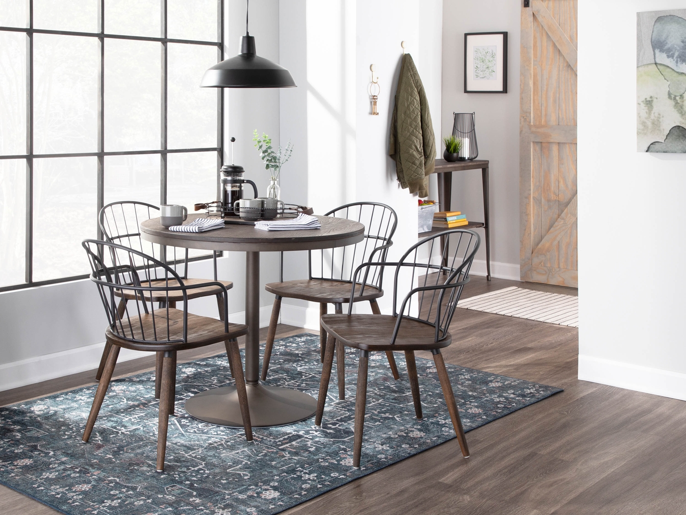 Steffek Brown Arm Chair, Set of 2 - Thumbnail - Image 2