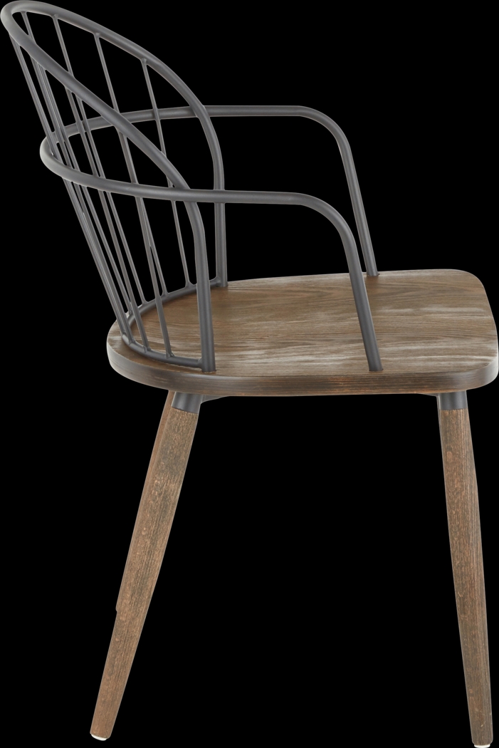 Steffek Brown Arm Chair, Set of 2 - Thumbnail - Image 4