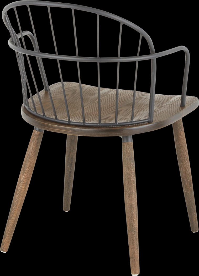 Steffek Brown Arm Chair, Set of 2 - Thumbnail - Image 5