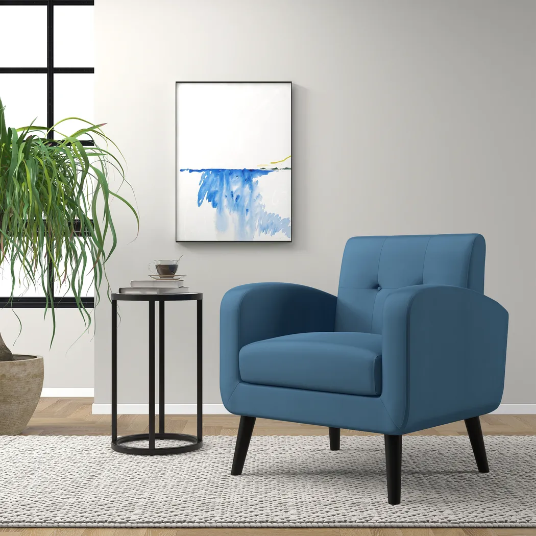 Steinber Teal Accent Chair - Thumbnail - Image 2