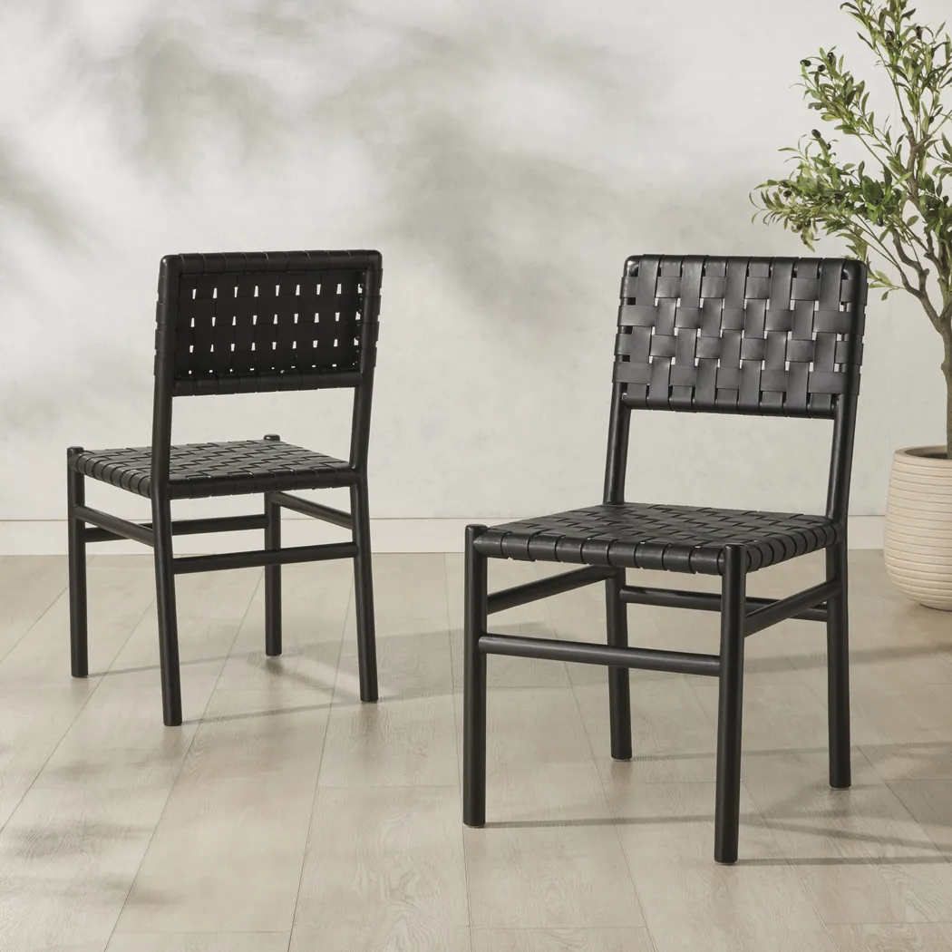 Stelbury Black Side Chairs, Set of 2 - Thumbnail - Image 2