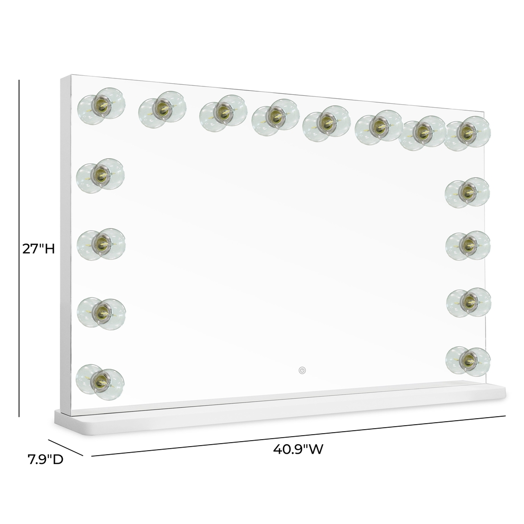 Stella Dell II White Vanity Mirror - Thumbnail - Image 2