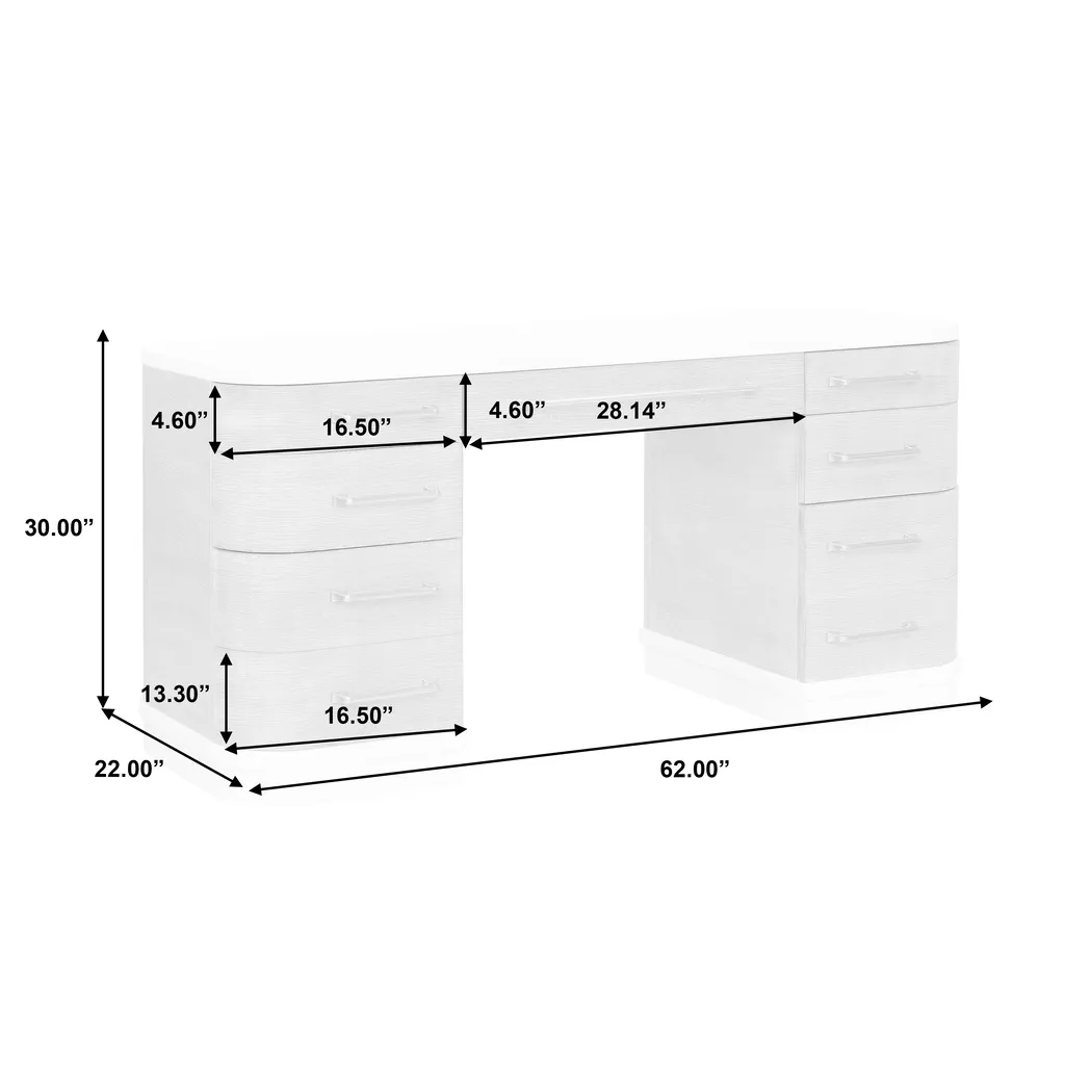 Stellarton White Desk - Thumbnail - Image 9