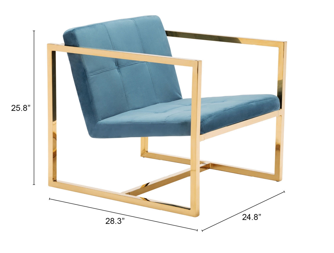 Stellary Blue Accent Chair - Thumbnail - Image 6