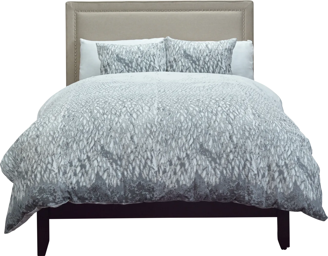 Stellita Gray 3 Pc Queen Duvet Set - Thumbnail - Image 2