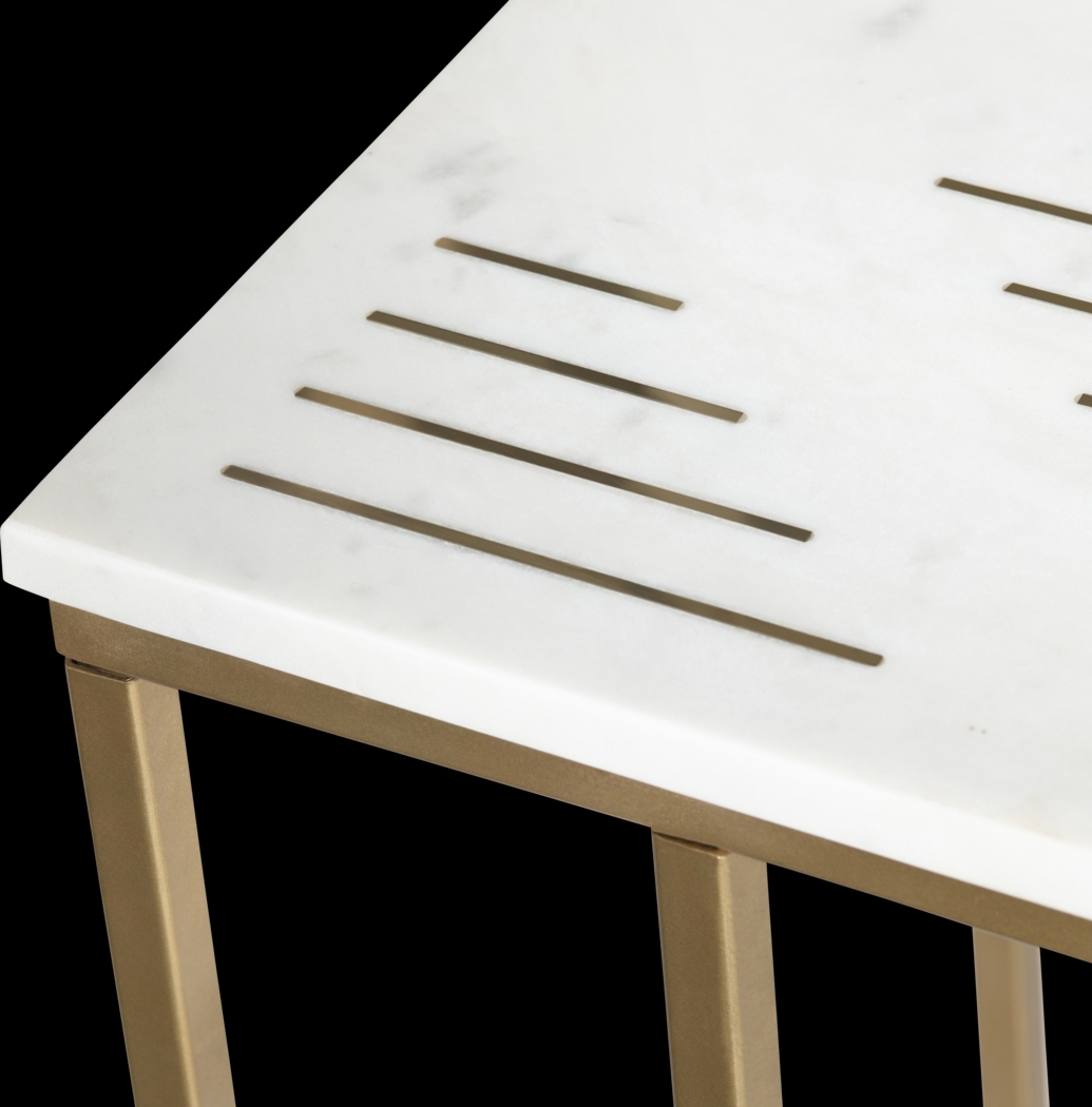 Stellmacher White End Table - Thumbnail - Image 4