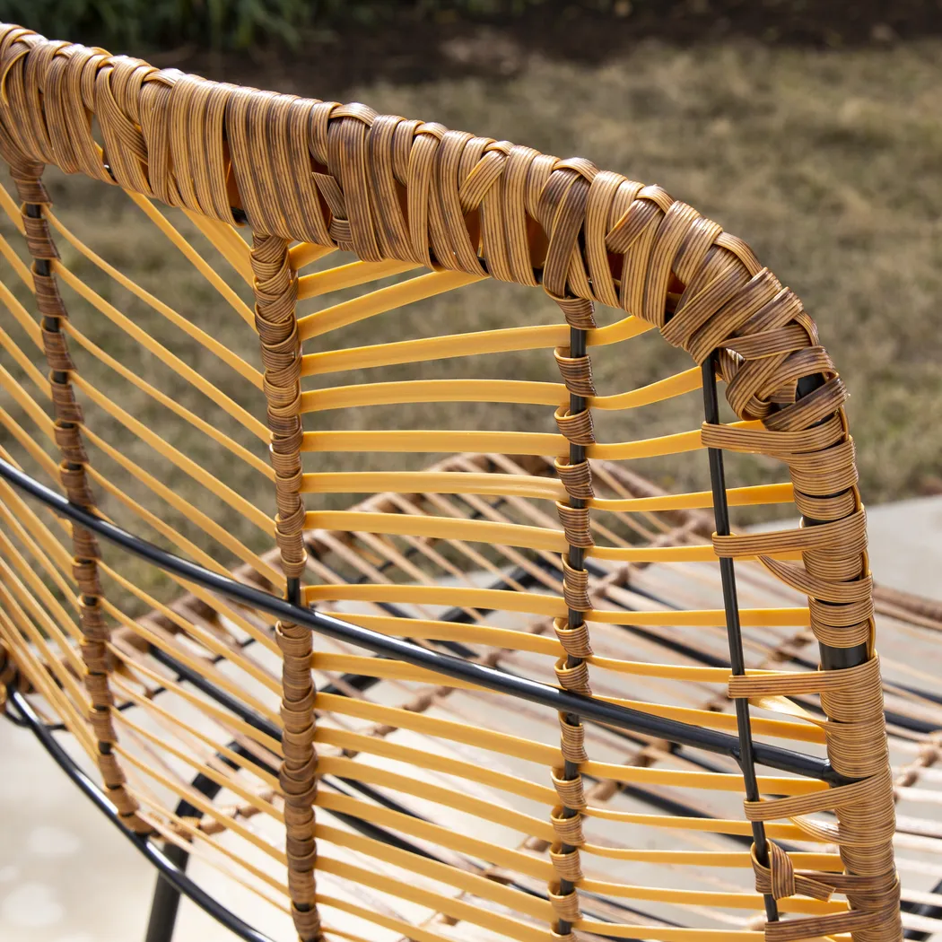 Stelly Natural Outdoor Side Chair, Set of 2 - Thumbnail - Image 3