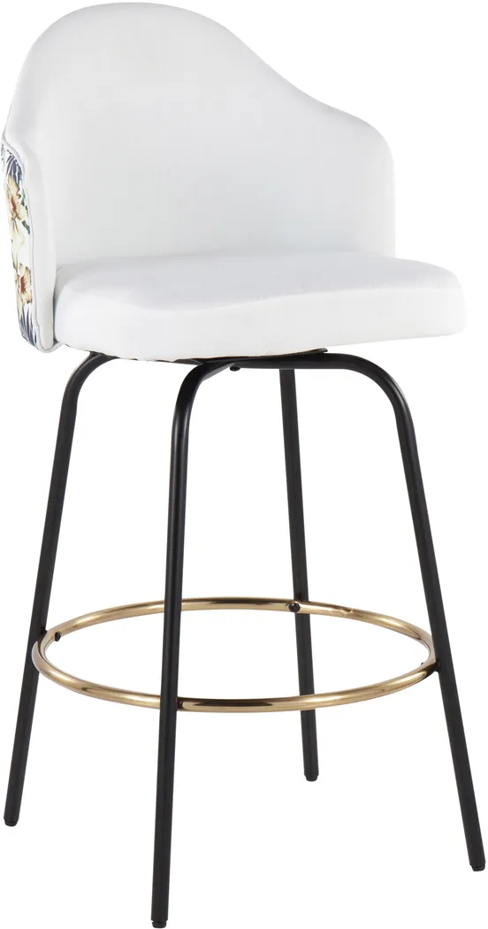 Stelnara I White Counter Height Stool, Set of 2 - Thumbnail - Image 2
