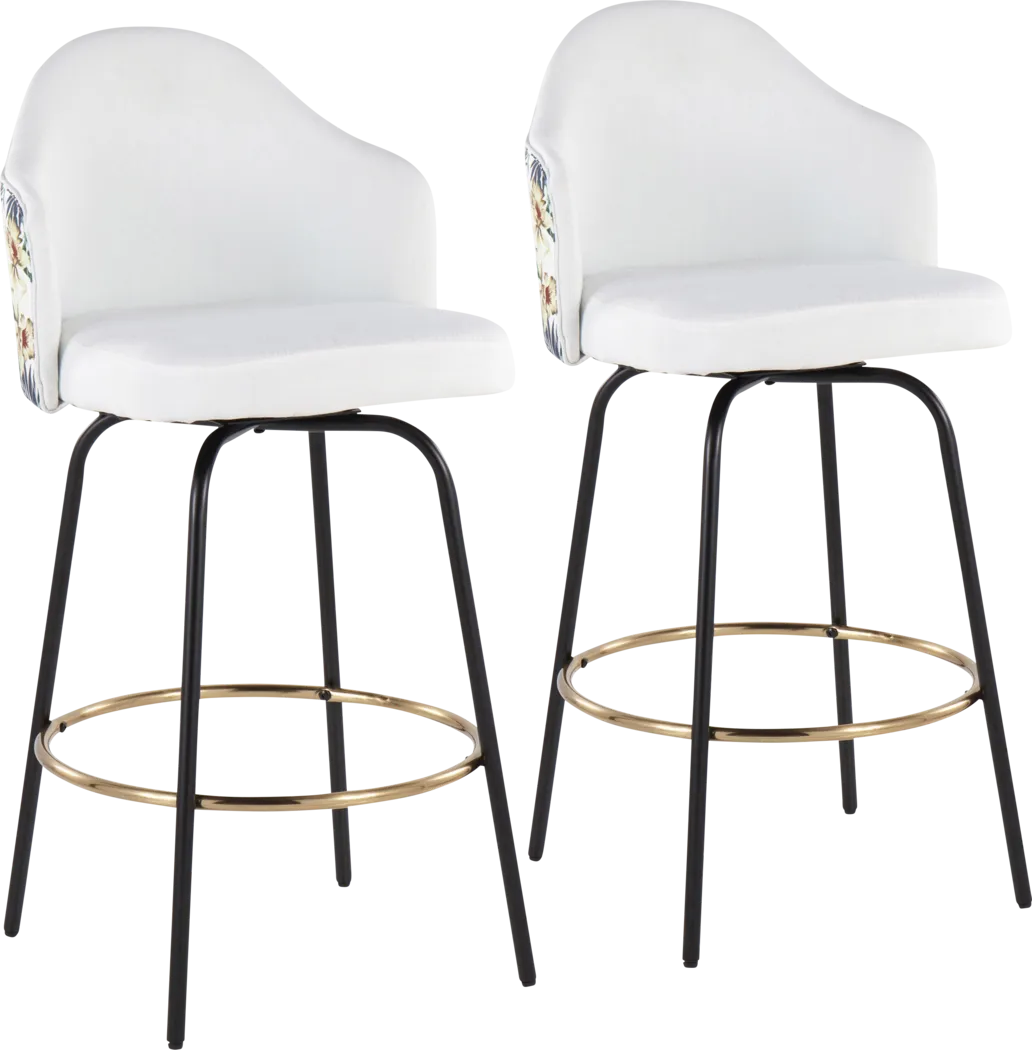 Stelnara I White Counter Height Stool, Set of 2 - Thumbnail - Image 1