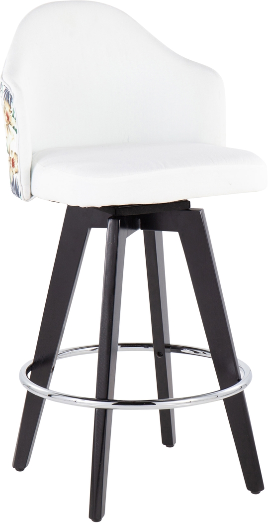 Stelnara III White Counter Height Stool, Set of 2 - Thumbnail - Image 2