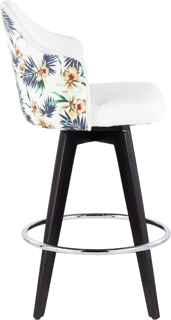 Stelnara III White Counter Height Stool, Set of 2 - Thumbnail - Image 3