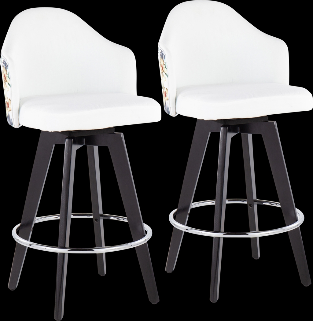 Stelnara III White Counter Height Stool, Set of 2 - Thumbnail - Image 1