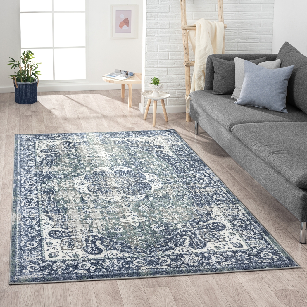 Stelosana Blue 7'5 x 9'5 Rug - Thumbnail - Image 2