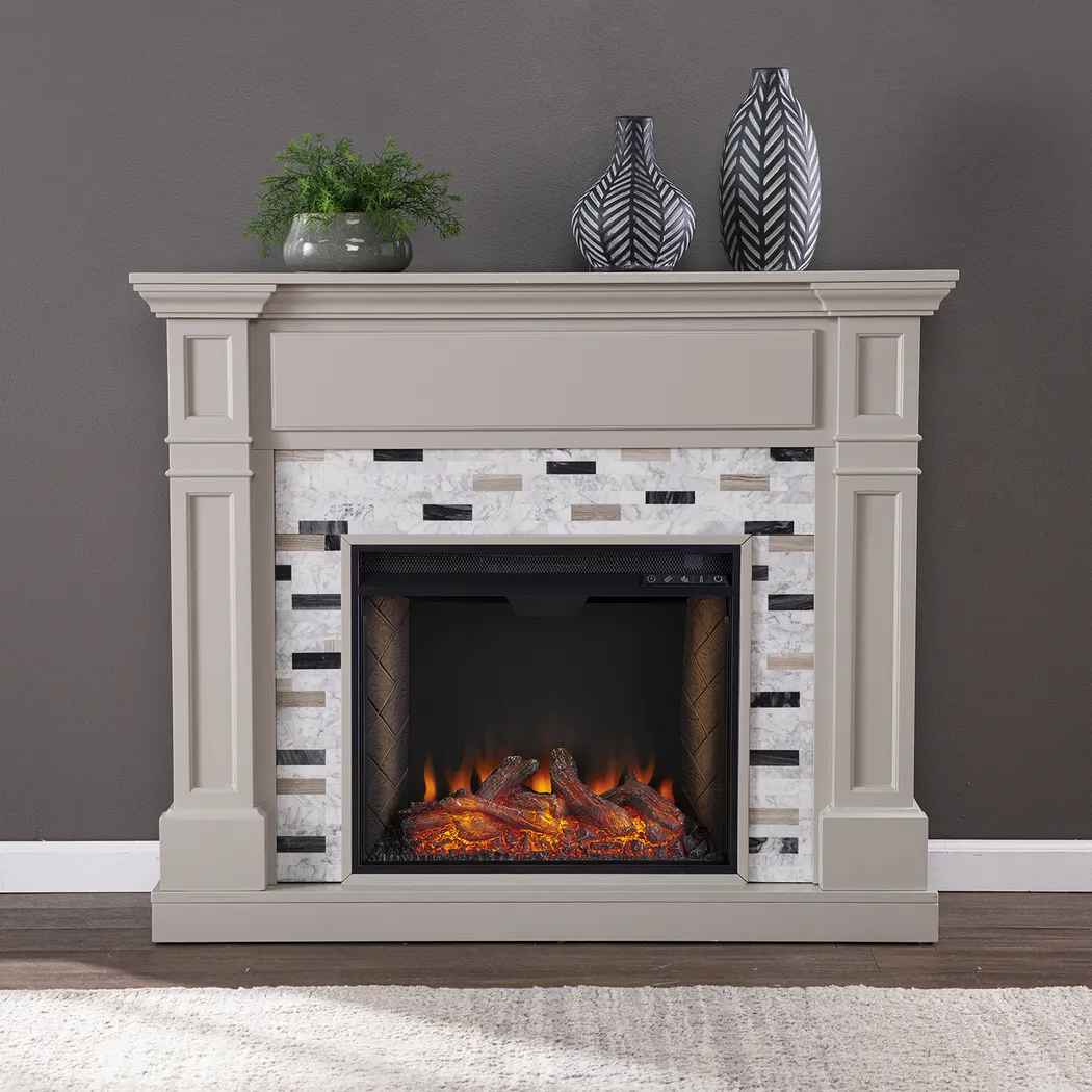 Stembridge III Gray 48 in. Console With Smart Electric Fireplace - Image 5