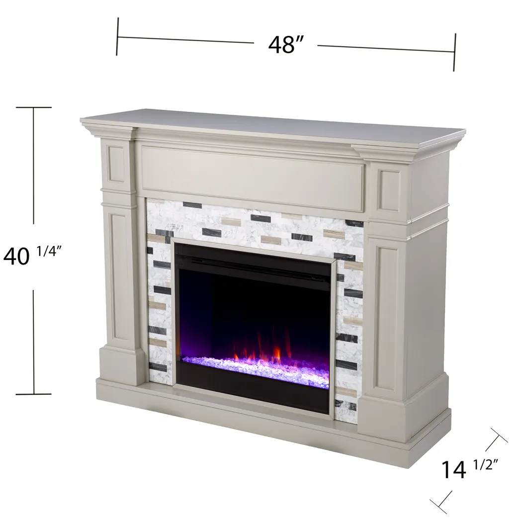 Stembridge I Gray 48 in. Console, With Color Changing Electric Fireplace - Image 5