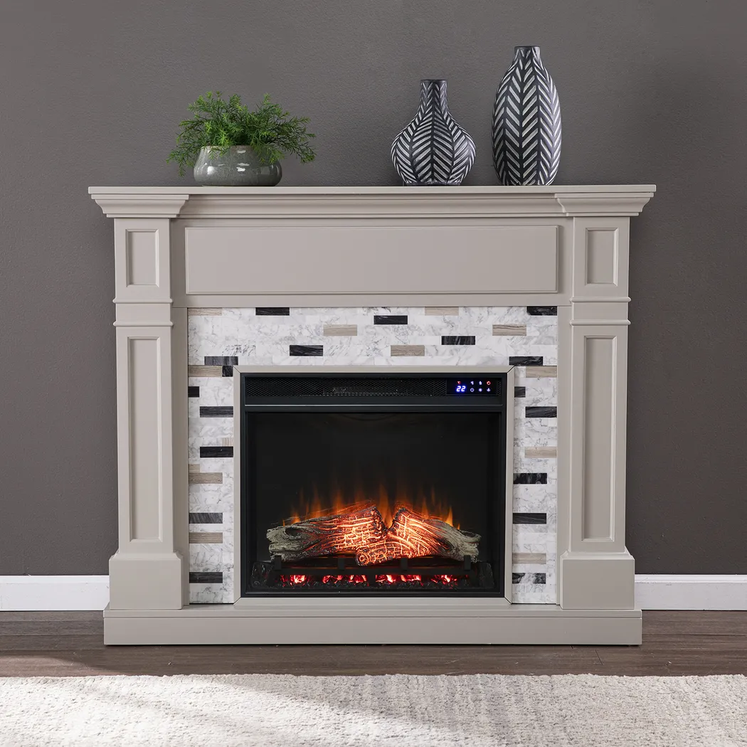 Stembridge IV Gray 48 in. Console With Touch Panel Electric Fireplace - Image 5