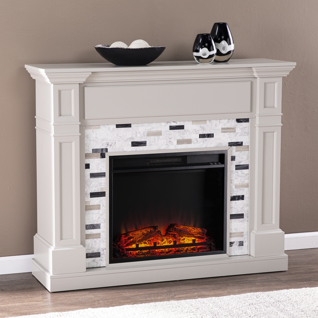 Stembridge V Gray 48 in. Console with Electric Fireplace - Thumbnail - Image 3