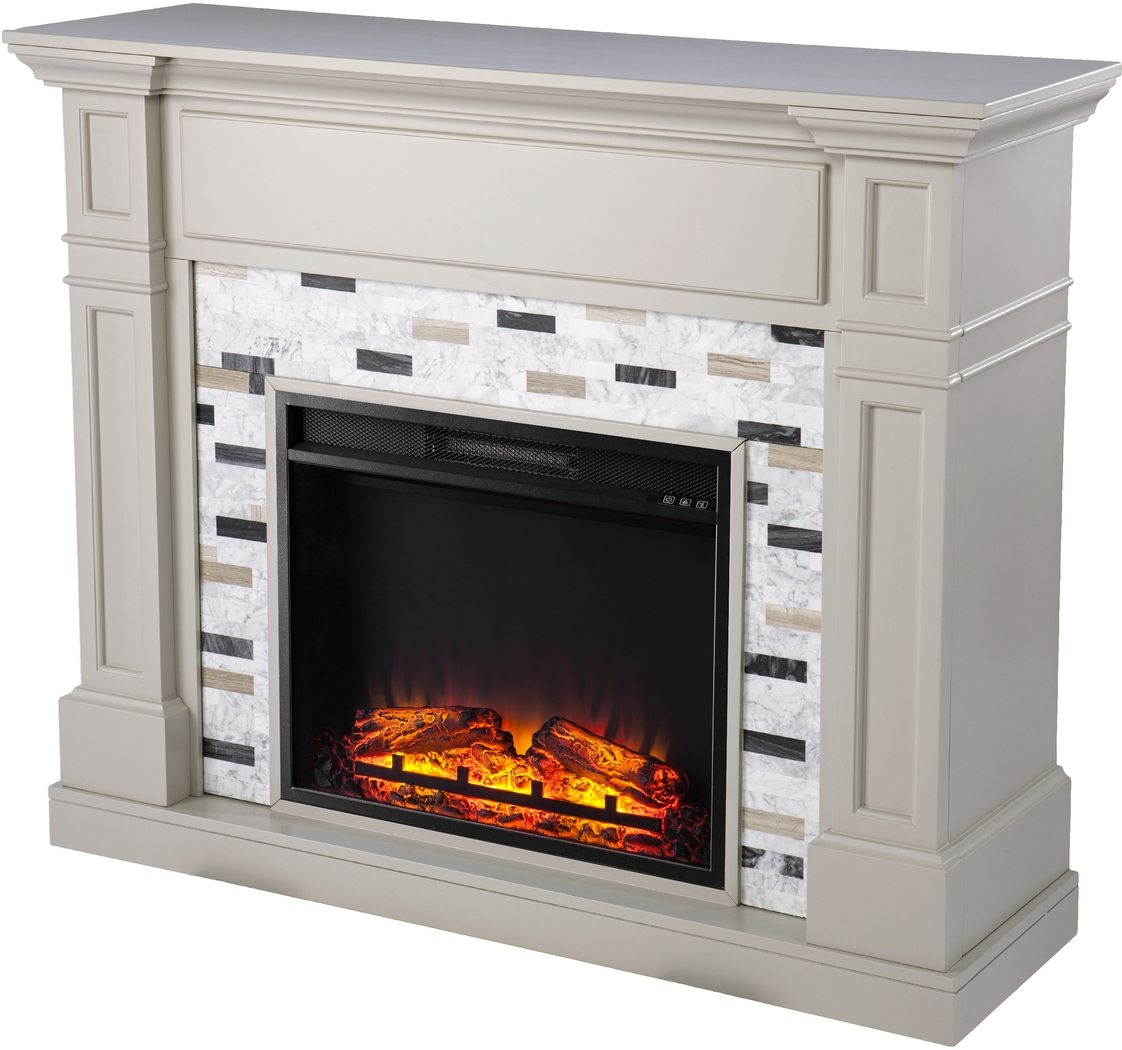 Stembridge V Gray 48 in. Console with Electric Fireplace - Thumbnail - Image 4