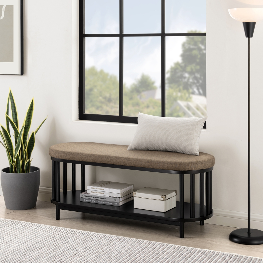 Stempley Black Accent Bench - Thumbnail - Image 2